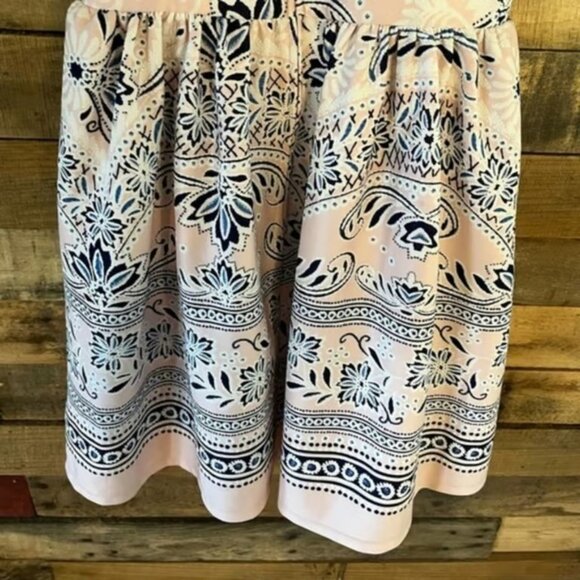 Trixxi Pale Pink And Blue Puff Print Dress Size 9 - Picture 7 of 7